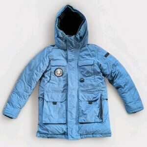 CLRIDE.n Duck Down Parka Jacket Men’s Small 90 Blue Hooded Puffer Korean Utility